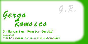 gergo romsics business card